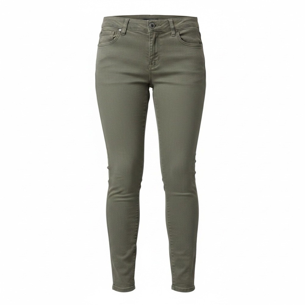 Loft Skinny Ankle Pants Womens 00 Green Khaki Flat Front Chino Modern Marisa
